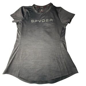 Womens Spyder Chest‎ spellout Light weight active wear style Crewneck T-shirt S